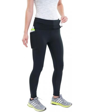 Women's Mid-Weight Leggings Workout with Pockets Black $30.72 Activewear