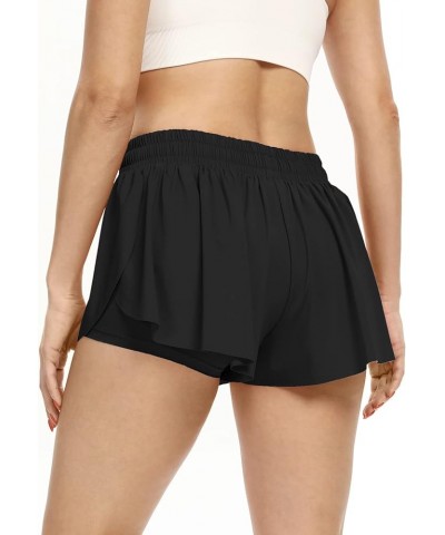 Flowy Athletic Shorts for Women Gym Yoga Workout Running Skort Spandex Tennis Skirts Cute Clothes Summer Black $17.99 Activewear