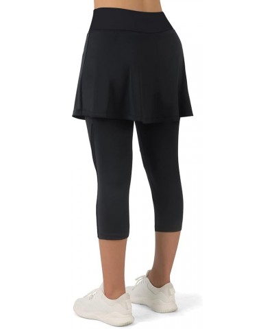 Skirted Legging for Women, Yoga Legging with Skirts &Women Tennis Leggings Clothes Pockets All Black-2254 $21.30 Skirts