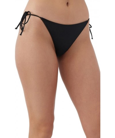 Women's Maracas Tie Side Bikini Bottoms - Medium Coverage Women's Bathing Suit Bottom with Side Tie String Detail Black | Sal...