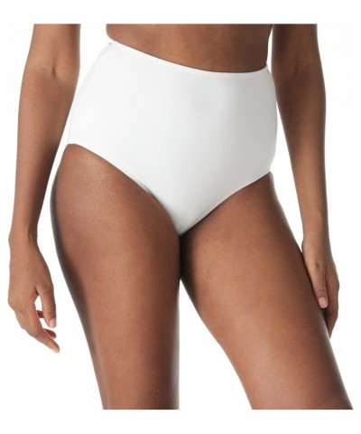 Women's High Waisted Bikini Bottom White $10.81 Swimsuits