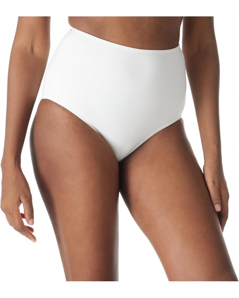 Women's High Waisted Bikini Bottom White $10.81 Swimsuits