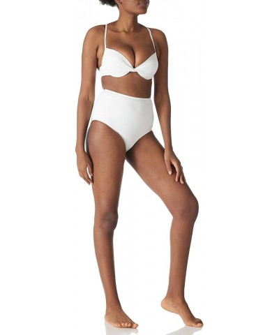 Women's High Waisted Bikini Bottom White $10.81 Swimsuits