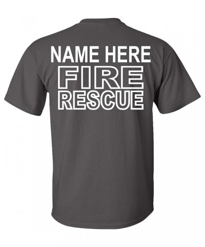 Custom Fire Rescue T-Shirt Personalized Charcoal $14.94 T-Shirts