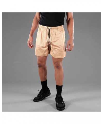 Mesh Shorts for Men - Athletic Clothing for Sports -Basketball, Gym, Tennis, Soccer, Workout - Standard Fit Dunes Beige $15.9...