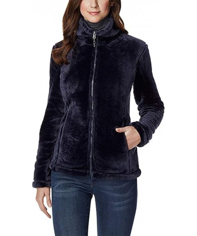 Heat Women Soft & Cozy Plush Velvet Full Zip Jacket Storm $25.64 Jackets