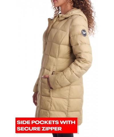 Women's Winter Jacket - Long Length Quilted Puffer Parka - Heavyweight Outerwear Coat for Women (S-XL) Boulder Beige $27.59 J...