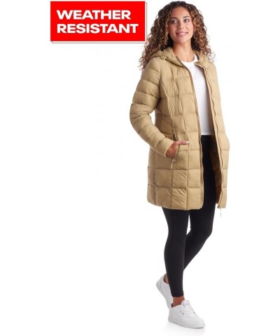 Women's Winter Jacket - Long Length Quilted Puffer Parka - Heavyweight Outerwear Coat for Women (S-XL) Boulder Beige $27.59 J...