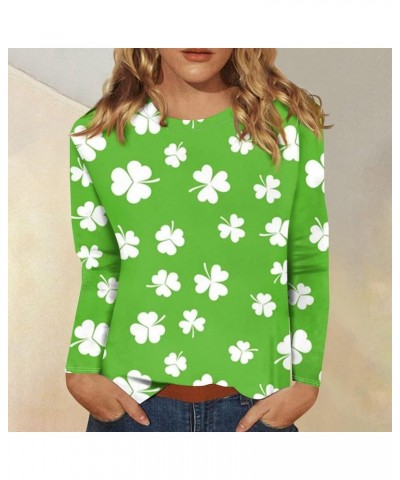 St Patricks Day Shirt Women Women Shirts and Blouses Women's St Patrick's Day Shirts 3/4 Sleeve Shamrock Pullover Casual Tops...