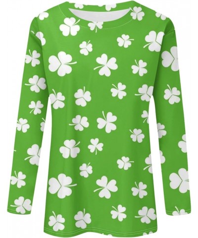 St Patricks Day Shirt Women Women Shirts and Blouses Women's St Patrick's Day Shirts 3/4 Sleeve Shamrock Pullover Casual Tops...