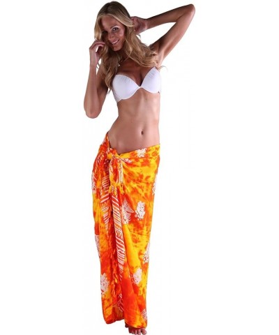 Womens Fashion Batik Swimsuit Cover Ups Beach Bikini Swimsuit Womens Cover Up Orange $10.73 Swimsuits