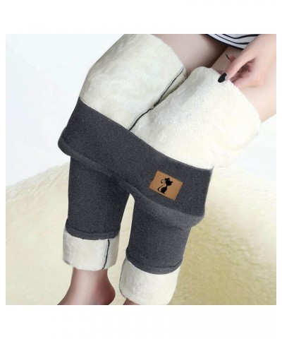 Fleece Lined Leggings for Women Winter Warm Tights High Waisted Thick Soft Pants Tummy Control Thermal Casual Gray_1 $8.44 Le...