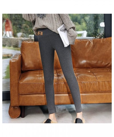 Fleece Lined Leggings for Women Winter Warm Tights High Waisted Thick Soft Pants Tummy Control Thermal Casual Gray_1 $8.44 Le...