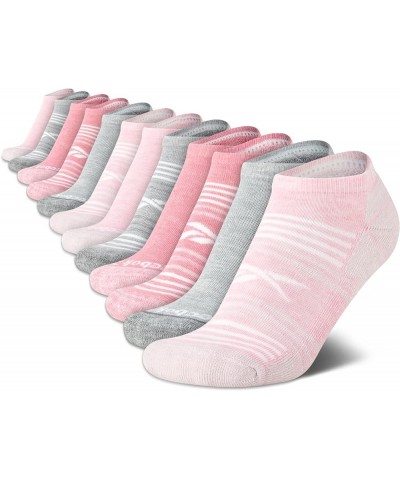 Women's No Show Athletic Breathable Low Cut Cushioned Socks (12 Pack) Pink $12.50 Activewear