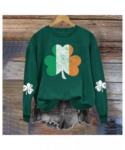 Women St Patrick's Day Shirt Shenanigan Coordinator Tee Shirt Shamrock Casual Long Sleeve Tecaher Sweatshirt Tops D Fluoresce...