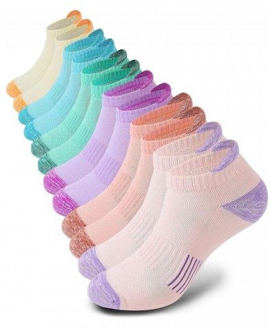 Athletic Ankle Socks for Women Cushioned Low Cut Running Sports Socks (6 Pairs) 6 Pairs Colorful $11.00 Activewear