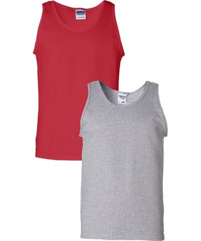 5200 - Heavy Cotton Tank Top Red-sport Grey $8.93 Shirts