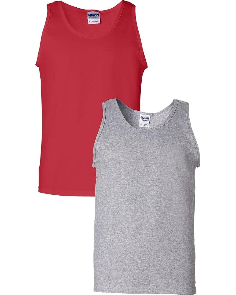 5200 - Heavy Cotton Tank Top Red-sport Grey $8.93 Shirts