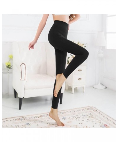 Leggings for Women Leggings with Pockets Workout Leggings Thermal Leggings for Women Tummy Control Plus Size Leggings C-black...