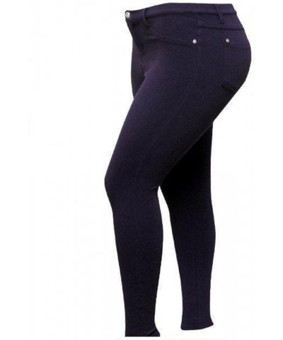 1826/926 Ponte Women's Butt Lift Plus Size Super Comfy Moleton Skinny Stretch Jeggings Legging Cotton Yoga Pants Purple $17.3...