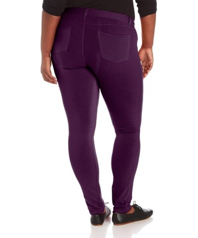 1826/926 Ponte Women's Butt Lift Plus Size Super Comfy Moleton Skinny Stretch Jeggings Legging Cotton Yoga Pants Purple $17.3...