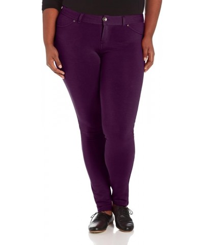 1826/926 Ponte Women's Butt Lift Plus Size Super Comfy Moleton Skinny Stretch Jeggings Legging Cotton Yoga Pants Purple $17.3...