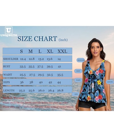 Tummy Control Tankini Bathing Suits for Women 2 Piece Swimsuits Tank Top with Boyshorts U-navy Dot $16.11 Swimsuits