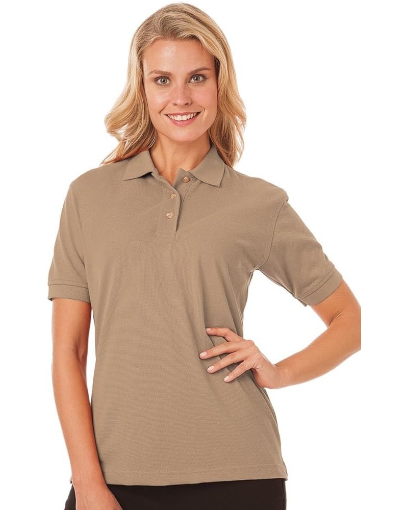 BG6204 Ladies' Short Sleeve Superblend Pique Polo Tan $10.75 T-Shirts