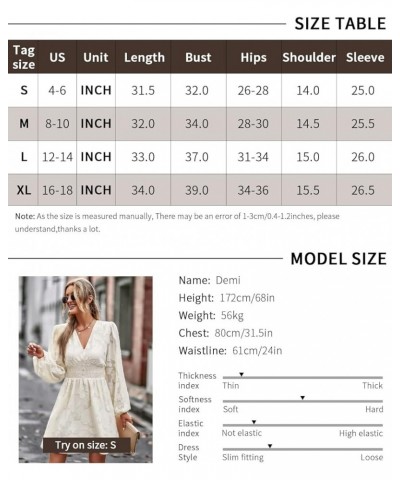 Women Dresses Cocktail with Lining Knee Length Long Sleeve Elegant Lace Smocked Short Dress 2023 Summer Dresses Wine Red $14....