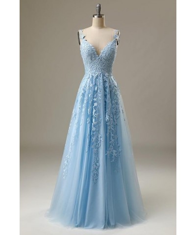 Lace Appliques Prom Dresses for Women Spaghetti Straps Tulle Ball Gown V Neck Wedding Formal Gowns Grape $47.70 Dresses