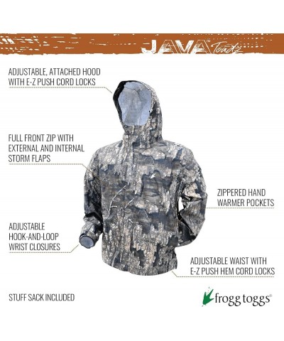 Men's Java Toadz 2.5 Camo Ultra Light Waterproof Breathable Rain Jacket Realtree Timber $46.83 Jackets