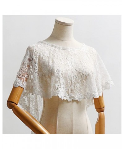 Women's Floral Lace Tulle Scarfs Wrap Bolero Wedding Bridal Shawls Cape Evening Shrug For Party Wine Lace Wrap $17.66 Sweaters