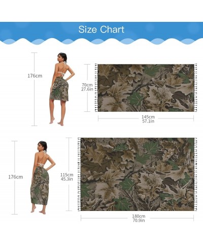 Hawaiian Vintage Palm Tree Womens Swimsuit Wrap Cover Up Bikini Beach Long Sarong 70.9"x45.3 Deep Woods Camouflage $11.01 Swi...