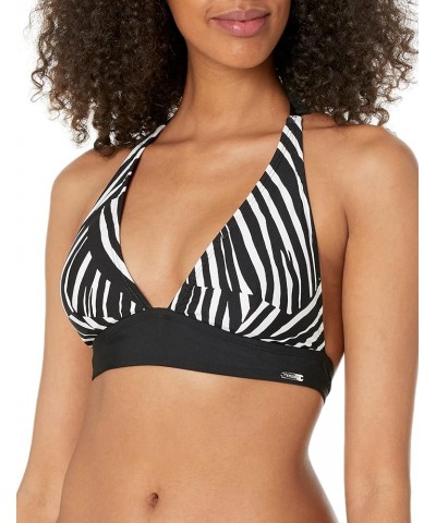 Women's Standard Halter Triangle Bikini Top Bathing Suit Black $18.62 Swimsuits