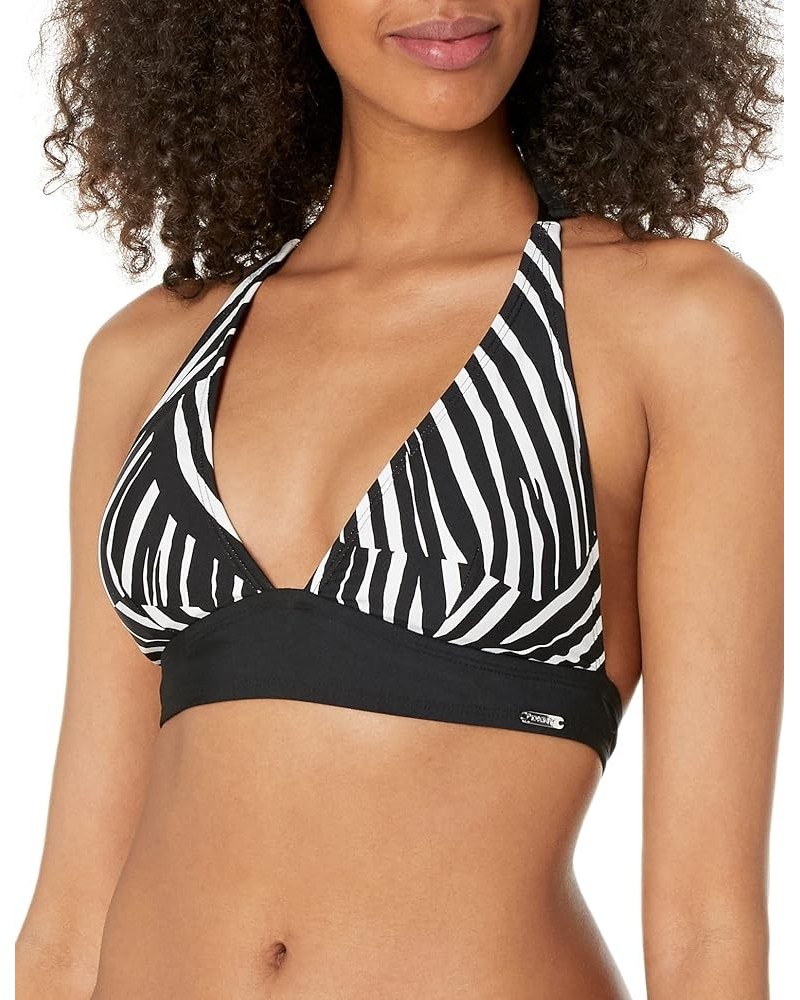 Women's Standard Halter Triangle Bikini Top Bathing Suit Black $18.62 Swimsuits