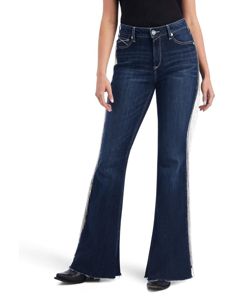 Female R.E.A.L. High Rise Fringe Flare Jean Midnight 31 $43.10 Jeans