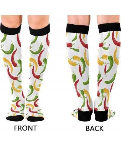 Cute Panda Compression Socks for Women and Men Circulation Love Hearts Long Socks for Athletic Running 1 1 Peppers $10.02 Act...