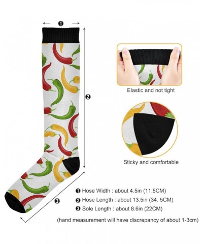 Cute Panda Compression Socks for Women and Men Circulation Love Hearts Long Socks for Athletic Running 1 1 Peppers $10.02 Act...