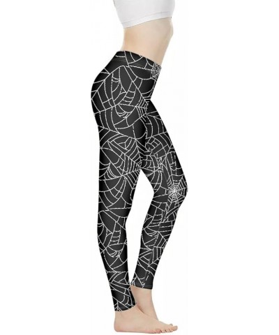 Women Leggings Full Length Casual Soft Skinny, Stretchy Workout Tights Long Pants Plus Size for Gym Women's Sports Spider Web...