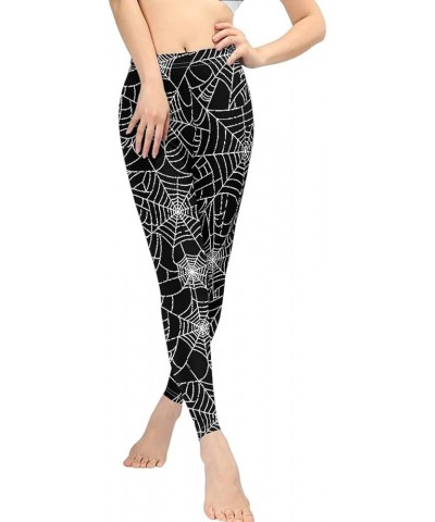 Women Leggings Full Length Casual Soft Skinny, Stretchy Workout Tights Long Pants Plus Size for Gym Women's Sports Spider Web...