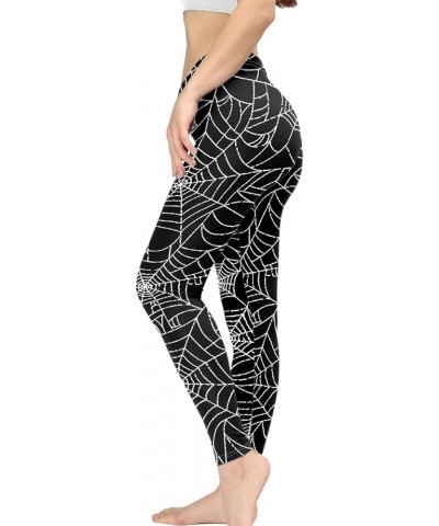 Women Leggings Full Length Casual Soft Skinny, Stretchy Workout Tights Long Pants Plus Size for Gym Women's Sports Spider Web...