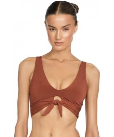 Ava Over-The-Shoulder Top Sepia $56.25 Swimsuits