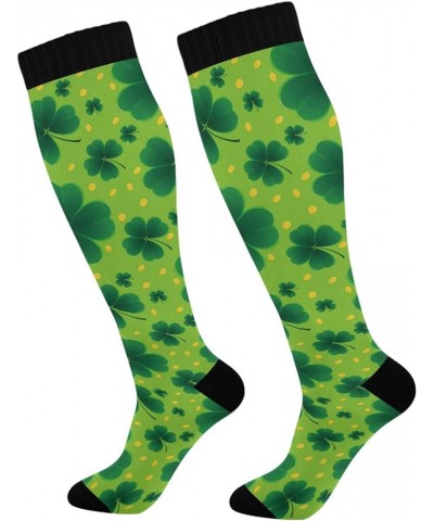 Compression Socks for Men and Women Knee High Socks Support for Sport Running Hiking Fitness Saint Patricks Day Clover $6.88 ...