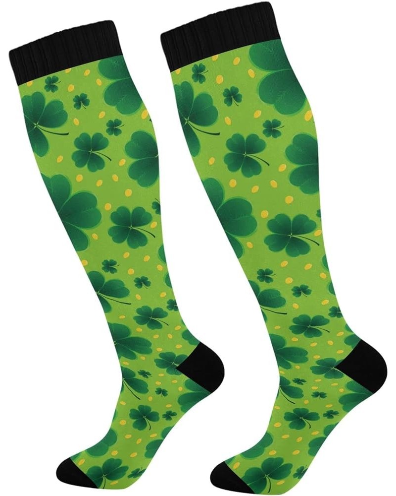 Compression Socks for Men and Women Knee High Socks Support for Sport Running Hiking Fitness Saint Patricks Day Clover $6.88 ...