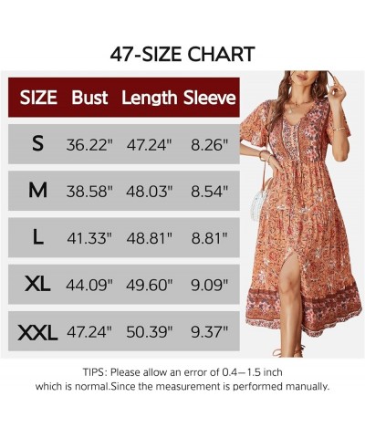 Women's Dresses Summer Bohemian Casual Short Sleeve Floral Print Maxi Dress S-2XL 47-pink $18.04 Dresses