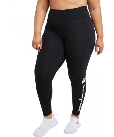 Women's Leggings, Authentic, 7/8 Leggings, Moisture Wicking, Leggings for Women, 25" (Plus Size Available) Plus Size Black Sc...