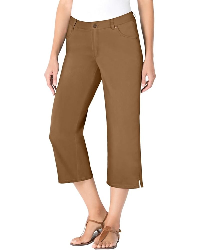 Women's Plus Size Capri Stretch Jean Toffee $21.54 Others