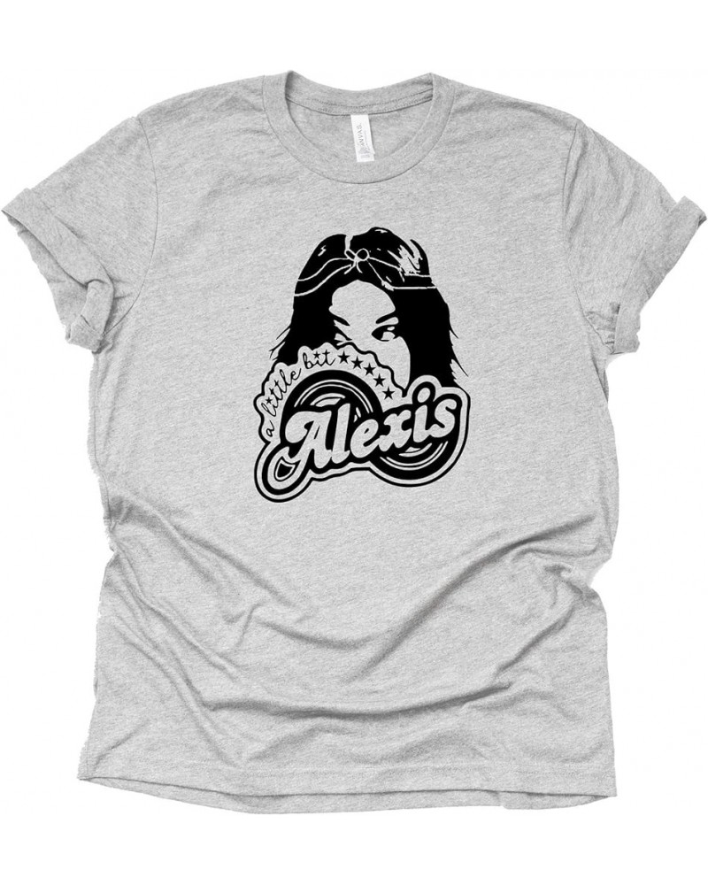 Little Bit Alexis Shirt Moira Alexis Rose T-Shirt Novelty Shirt Short Sleeve Print Casual Top Gray $12.23 T-Shirts