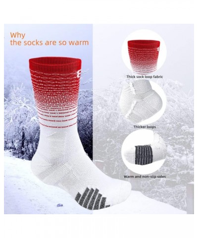 Athletic Socks, [3 Pairs] Sports Crew Cushion Socks for Men's Women's Youth Boys Girls Thicken Thermal Ski Socks Grey /Yellow...