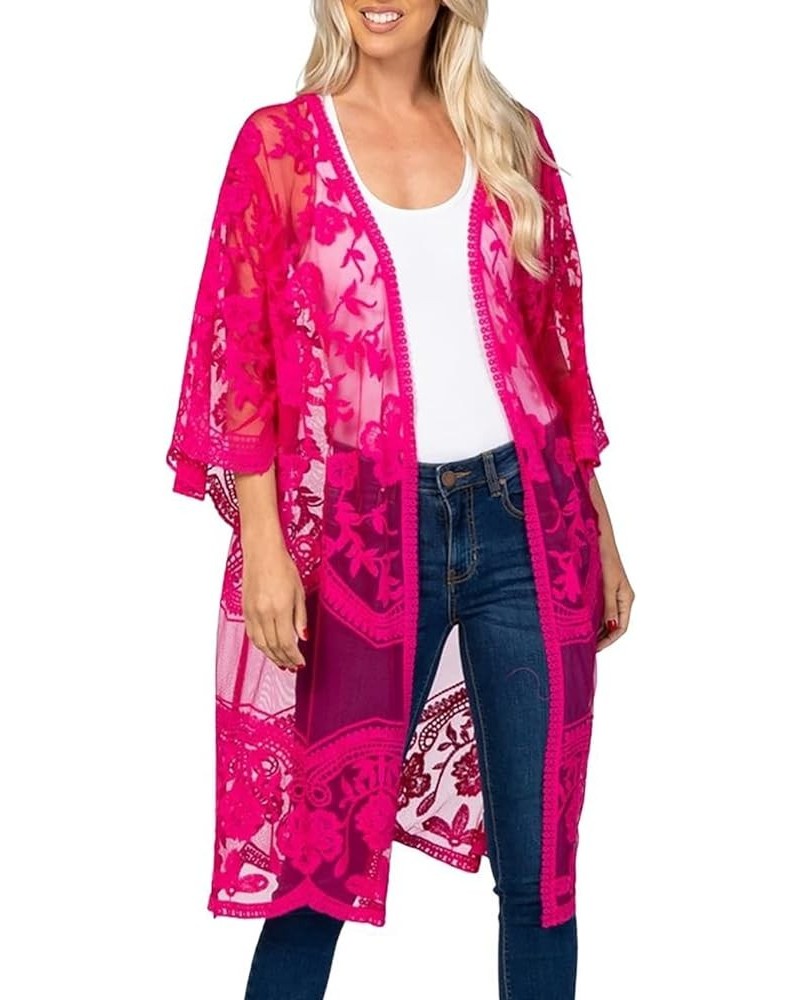 Crochet Knitted Open Front Kimono Cardigan Bikini Cover Up Sexy Lace Tank Dress D-rose $17.00 Swimsuits